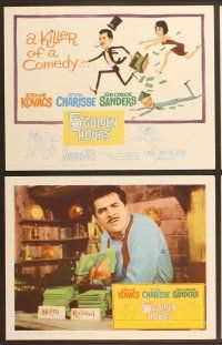 4m034 5 GOLDEN HOURS 8 LCs '61 wacky title card art of Ernie Kovacs, Cyd Charisse & George Sanders!