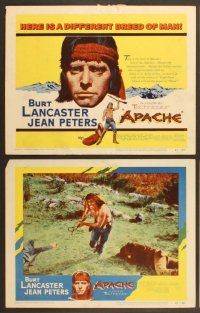 4m045 APACHE 8 LCs '54 directed by Robert Aldrich, Native American Burt Lancaster & Jean Peters!