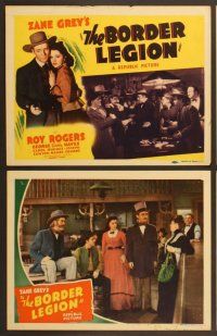 4m060 BORDER LEGION 8 LCs '40 Roy Rogers & Gabby Hayes, written by Zane Grey!