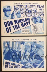 4m610 DON WINSLOW OF THE NAVY complete set of 4 Chap4 LCs R52 serial, Towering Doom!