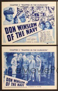 4m611 DON WINSLOW OF THE NAVY complete set of 4 Chap5 LCs R52 serial, Trapped in the Dungeon!