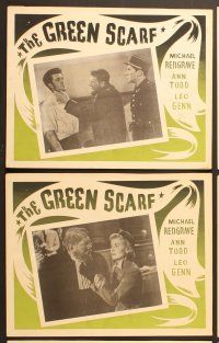 4m502 GREEN SCARF 6 LCs '54 Michael Redgrave defends a blind/deaf/mute man accused of murder!