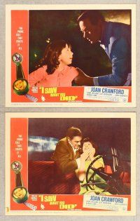 4m512 I SAW WHAT YOU DID 6 LCs '65 Joan Crawford, William Castle, you may be the next target!