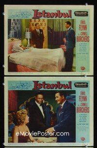 4m620 ISTANBUL 4 LCs '57 Cornell Borchers, Errol Flynn in Turkey, Nat King Cole!