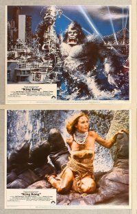 4m518 KING KONG 6 LCs '76 sexy Jessica Lange, special effects scenes + 2 cool John Berkey art cards