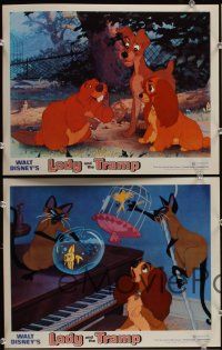 4m575 LADY & THE TRAMP 5 LCs R72 Walt Disney romantic canine dog classic cartoon!