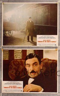 4m624 MURDER ON THE ORIENT EXPRESS 4 LCs '74 Agatha Christie, Albert Finney, Lauren Bacall!