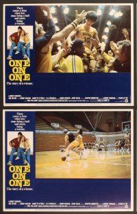4m273 ONE ON ONE 8 LCs '77 basketball player Robby Benson & pretty Annette O'Toole!
