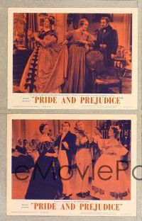4m288 PRIDE & PREJUDICE 8 LCs R62 Laurence Olivier & Greer Garson, from Jane Austen's novel!
