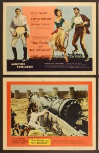 4m289 PRIDE & THE PASSION 8 LCs '57 art of Cary Grant w/sword, Frank Sinatra w/whip, Sophia Loren!