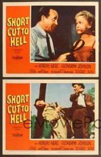4m633 SHORT CUT TO HELL 4 LCs '57 directed by James Cagney, from Graham Greene's novel!