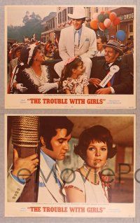 4m471 TROUBLE WITH GIRLS 7 LCs '69 great images of Elvis Presley!