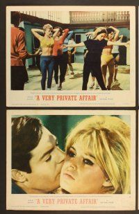 4m477 VERY PRIVATE AFFAIR 7 LCs '62 Vie Privee, sexiest Brigitte Bardot, Marcello Mastroianni!
