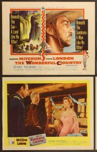 4m396 WONDERFUL COUNTRY 8 LCs '59 Texan Robert Mitchum in sombrero, Julie London!