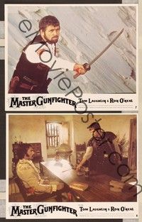 4p252 MASTER GUNFIGHTER 2 8x10 mini LCs '75 Tom Laughlin, sword-fighting cowboy western!