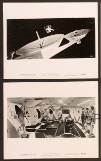 4p389 2001: A SPACE ODYSSEY 4 8x10 stills '68 Stanley Kubrick, cool images in Cinerama format!