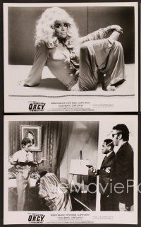 4p423 MAN FROM O.R.G.Y. 4 8x10 stills '70 a new kind of agent that makes his best contacts in bed!