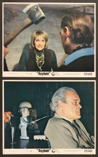 4p183 ASYLUM 6 8x10 mini LCs '72 Peter Cushing, Britt Ekland, Robert Bloch, horror!