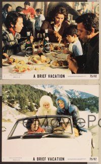 4p221 BRIEF VACATION 4 color 8x10 stills '75 Vittorio De Sica, Florinda Bolkan, Renato Salvatori