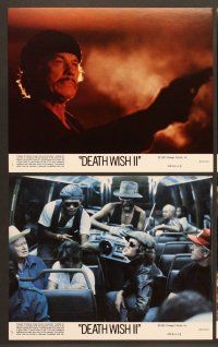 4p054 DEATH WISH II 8 8x10 mini LCs '82 Charles Bronson wants the filth off the streets, Ireland!