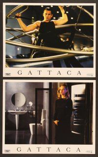 4p067 GATTACA 8 int'l 8x10 mini LCs '97 Ethan Hawke, Uma Thurman, Alan Arkin, Ernest Borgnine!