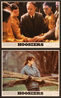 4p075 HOOSIERS 8 8x10 mini LCs '86 Gene Hackman, Hershey, Hopper, best basketball movie ever!