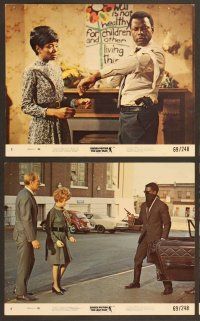 4p175 LOST MAN 7 color 8x10 stills '69 Sidney Poitier crowded a lifetime into 37 suspensful hours!