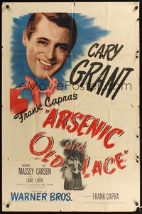 4r001 ARSENIC & OLD LACE 1sh '44 Cary Grant, Priscilla Lane, Josephine Hull, Frank Capra classic!