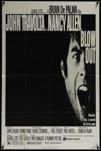 4r127 BLOW OUT 1sh '81 John Travolta, Brian De Palma, murder has a sound all of its own!