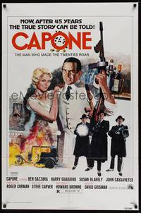 4r166 CAPONE style A 1sh '75 art of gangster legend Ben Gazzara by John Solie!