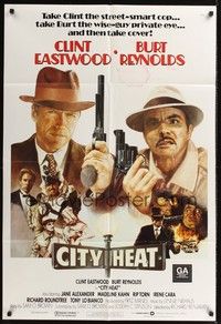 4r191 CITY HEAT int'l 1sh '84 Clint Eastwood the cop & Burt Reynolds the detective!