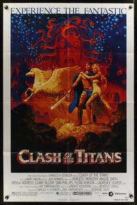 4r193 CLASH OF THE TITANS 1sh '81 Ray Harryhausen, great fantasy art by Greg & Tim Hildebrandt!