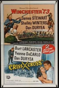 4r220 CRISS CROSS/WINCHESTER '73 1sh '58 James Stewart & Burt Lancaster double bill!