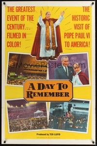 4r224 DAY TO REMEMBER 1sh '65 Pope Paul VI visits the U.S.!