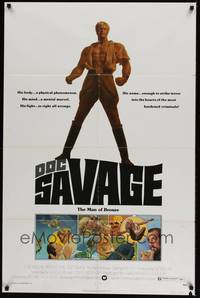 4r249 DOC SAVAGE 1sh '75 Ron Ely is The Man of Bronze, written by George Pal!