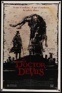 4r250 DOCTOR & THE DEVILS 1sh '85 Timothy Dalton, cool graverobber artwork by Goozee!