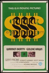 4r002 $ style A  1sh '71 bank robbers Warren Beatty & Goldie Hawn, cool logo!