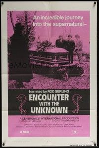 4r276 ENCOUNTER WITH THE UNKNOWN 1sh '73 supernatural, narrated by Rod Serling!