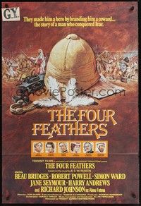4r324 FOUR FEATHERS English 1sh '77 Beau Bridges, they made him a hero by branding him a coward!