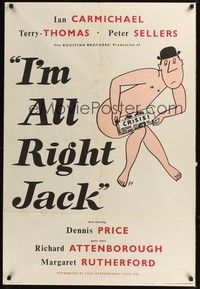 4r445 I'M ALL RIGHT JACK English 1sh '60 everybody loves Peter Sellers, Terry-Thomas, English!