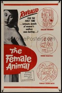 4r300 FEMALE ANIMAL 1sh '70 intimate details of women's endless man-baiting!