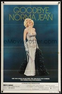 4r368 GOODBYE NORMA JEAN 1sh '76 great close up of sexiest Misty Rowe as Marilyn Monroe!