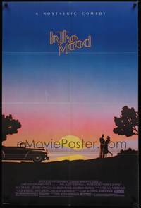 4r449 IN THE MOOD 1sh '87 young Patrick Dempsey, great artwork of couple at sunset!