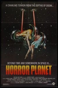 4r457 INSEMINOID 1sh R82 Horror Planet, really wild sci-fi image of girls & monster hand!