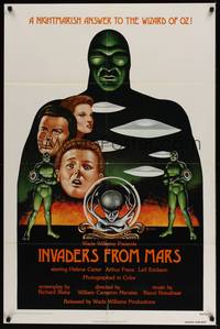 4r459 INVADERS FROM MARS 1sh R76 classic, wild sci-fi artwork by Theakston!