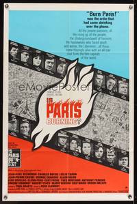 4r463 IS PARIS BURNING 1sh '66 Rene Clement's Paris brule-t-il, World War II all-star cast!