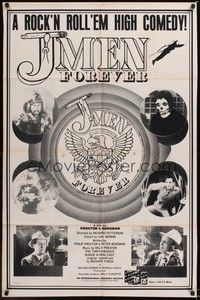 4r471 J-MEN FOREVER B&W style 1sh '79 a rock & roll 'em high comedy, wacky marijuana images!