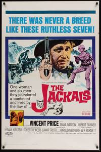 4r474 JACKALS 1sh '67 Vincent Price plundering in South Africa with ruthless companions!