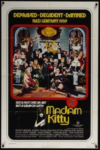 4r598 MADAM KITTY 1sh '76 x-rated, depraved, decadent, damned, sex is not only an art but a weapon