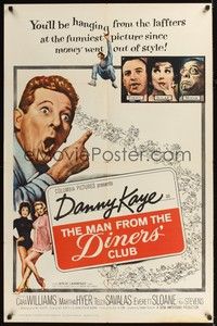 4r613 MAN FROM THE DINERS' CLUB 1sh '63 Danny Kaye, funniest picture since money went out of style